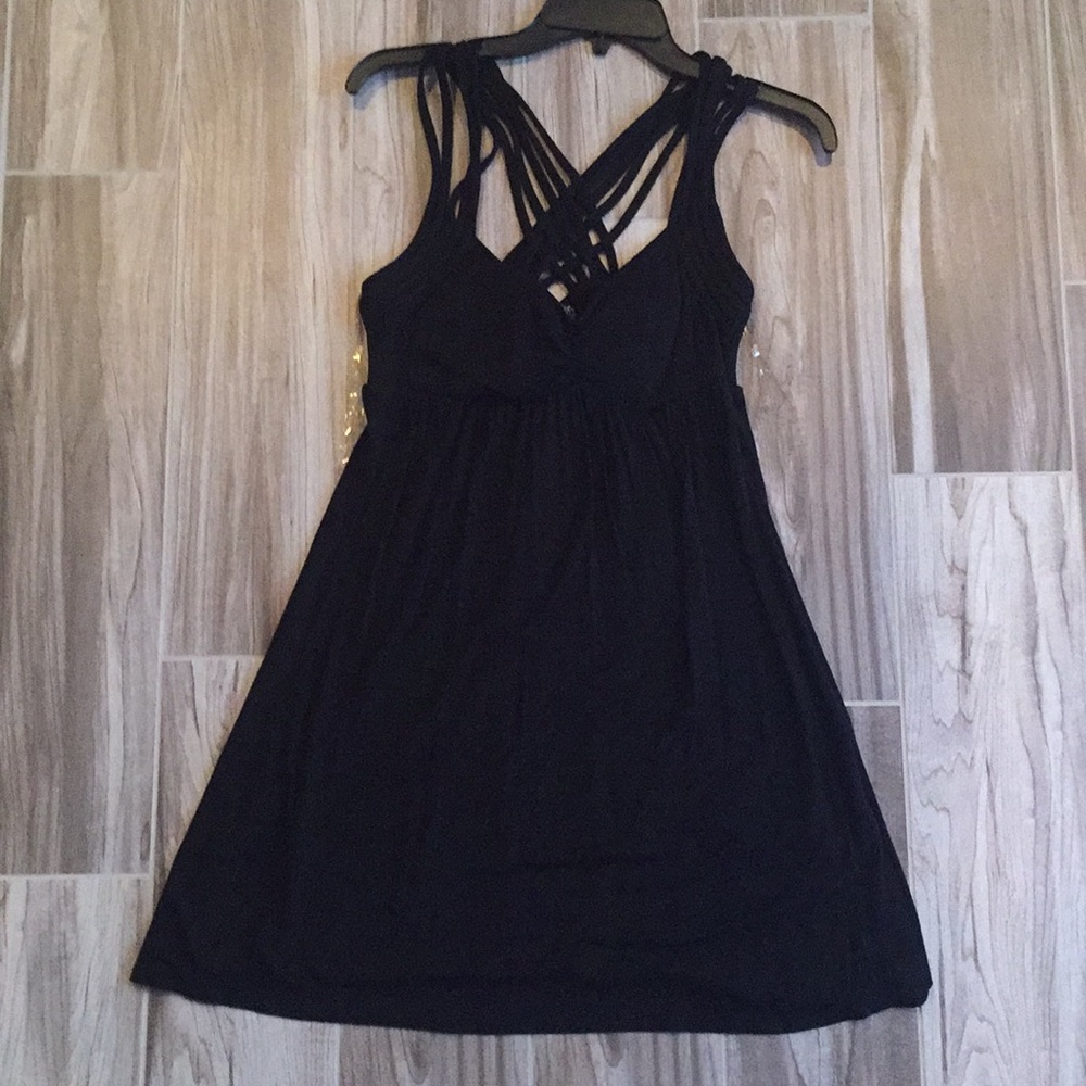 Black strapy back dress